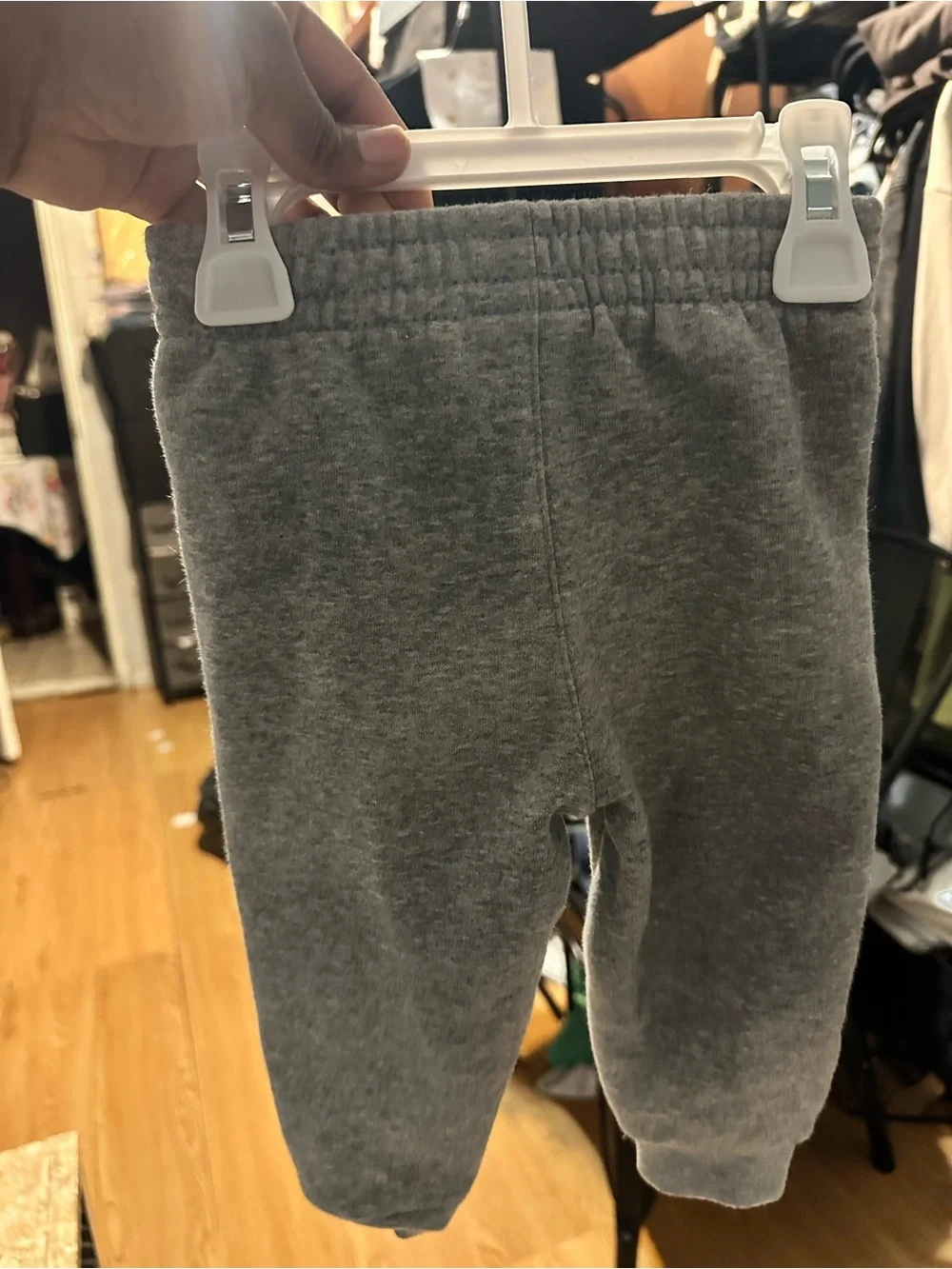 Nike Kids' Gray Hoodie with Teal Accent Logo - Picture 7 of 8